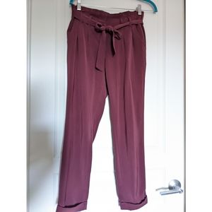 RW&CO Maroon Paperbag dress pants, XS